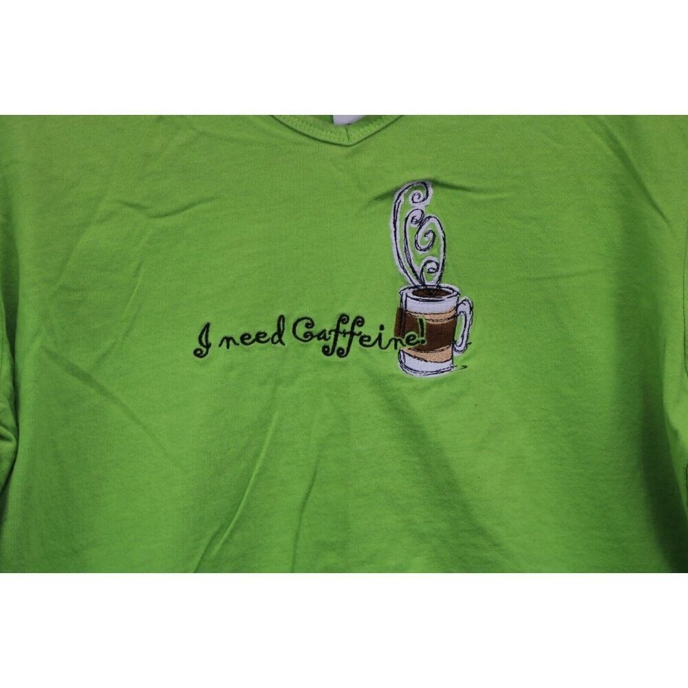 Needy Me Pajama Set-"I Need Caffeine"-Size Large-Drawstring - Picture 12 of 16